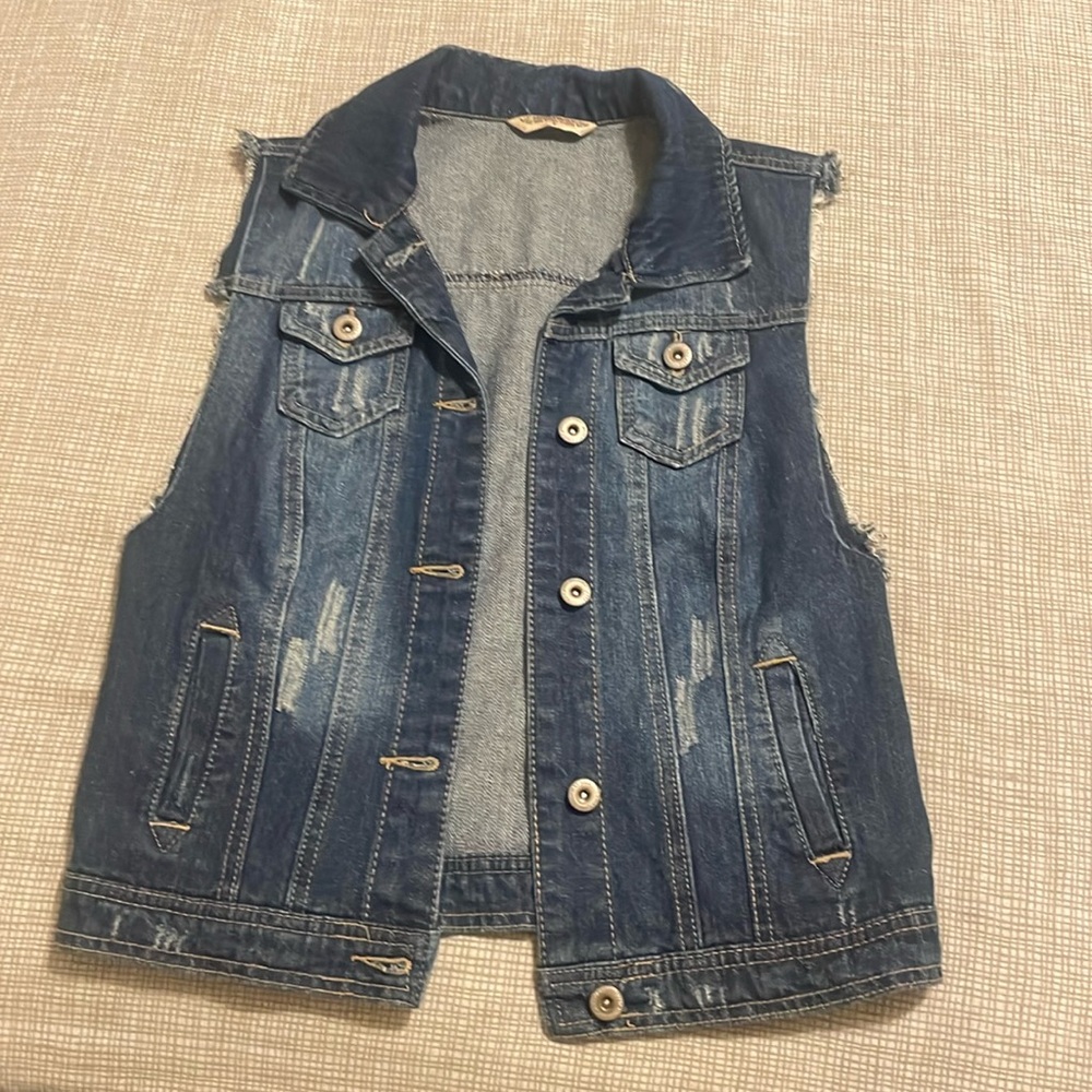 Women jeans vest